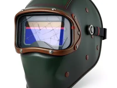 Industrial Welding Helmet 3D Model Low-poly 3D model