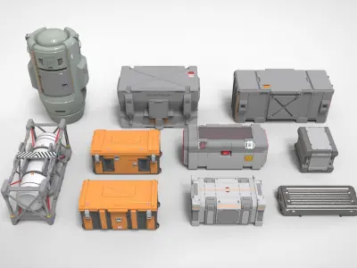 sci fi Container 3 3D model