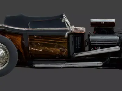 Gothic Coffin  Rod 3D Model Low-poly 3D model