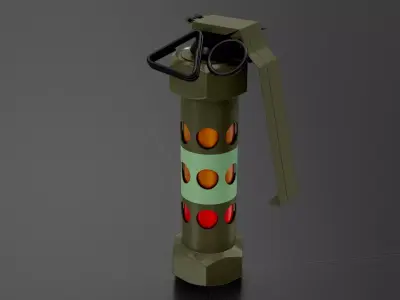M84 Grenade Low-poly 3D model