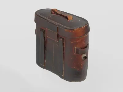 Binocular Case WW1  photogrammetry scan PBR 4K textures Low-poly 3D model