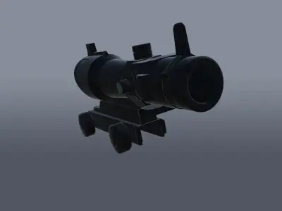 Combat Optical Lens Low-poly 3D model