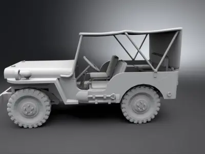 Jeep Willys MB Scale Model 3D print model