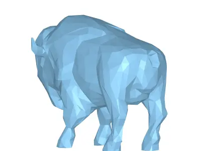 Bison Low Poly 3D model