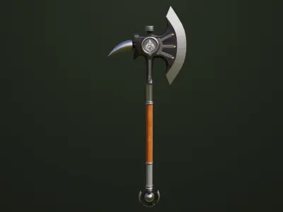 Battle Axe11 All PBR Unity UE Textures Included Low-poly 3D model