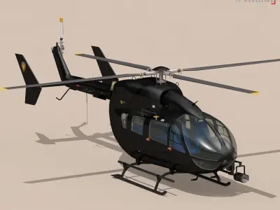 EC145 law enforcement 3D model