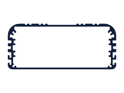 Aluminum Extruded Instrument Case MOD AL043e Low-poly 3D model