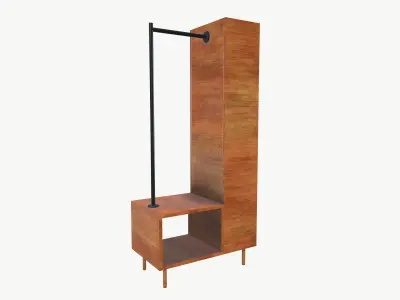 Clothes rack Low-poly 3D model