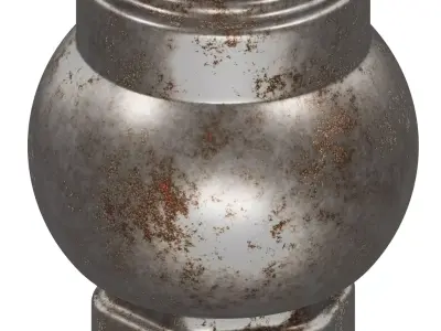 Rusty Foot Valve 3D model
