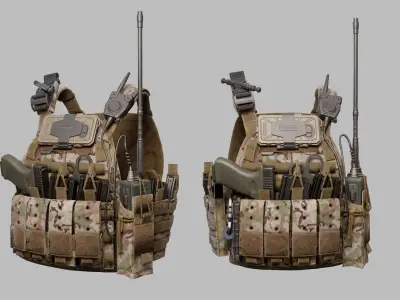 Tactical Vest Low-poly 3D model get