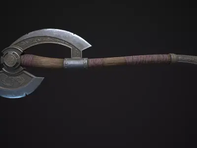Viking Axe Low-poly 3D model 26