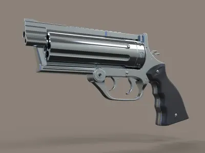 Revolver from the movie Rest In Peace Department 3D model