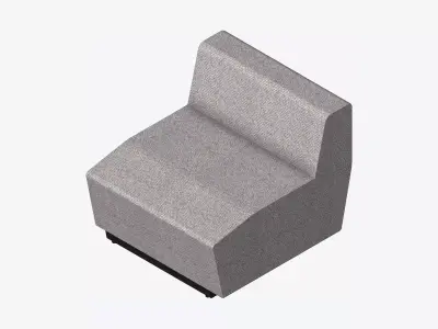 Seating - Contemporary - Blume - Closing - Back - Right Low-poly 3D model