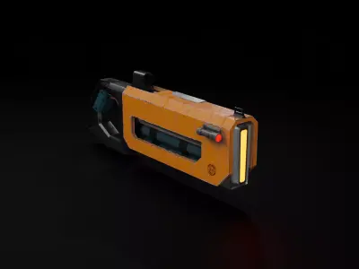 SciFi plasma Gun Low-poly 3D model