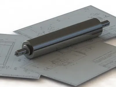Roll metal roller Free 3D model