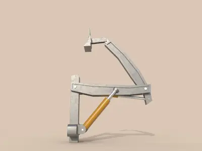 Hydraulic arm animated Free low-poly 3D model