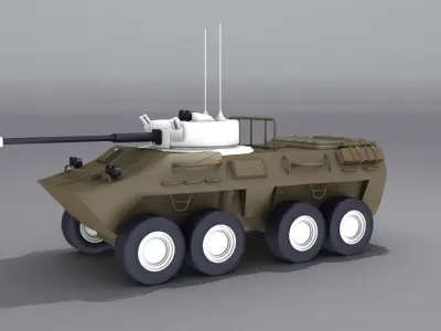 BTR-90  Low-poly 3D model