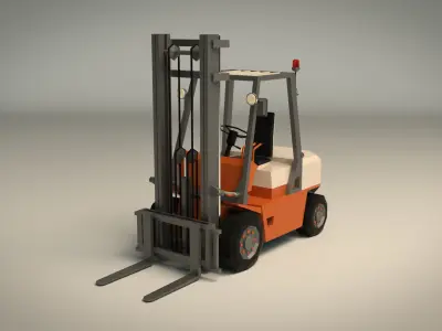 Low Poly Forklift 01 Low-poly 3D model purchase