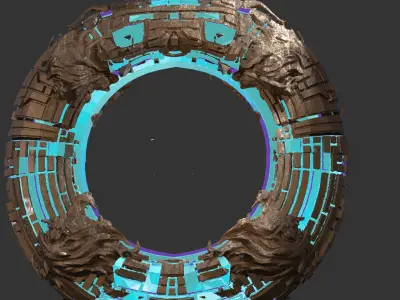 Sci fi Techno gate 3  3D model