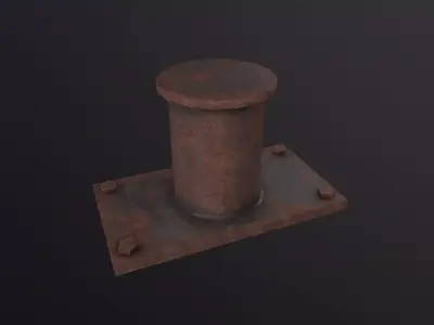 Sea bollard 3D Model Low-poly 3D model