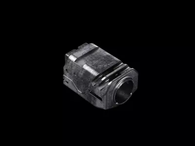  Muzzle brake mechanical part technical industrial 3D model