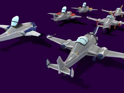 VIASS AIR PLANES Low-poly 3D model