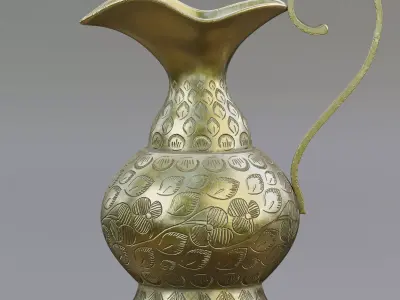 Vintage brass pitcher 3D model
