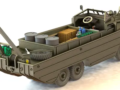 Amphibious vehicle DUKW-353  3D print model