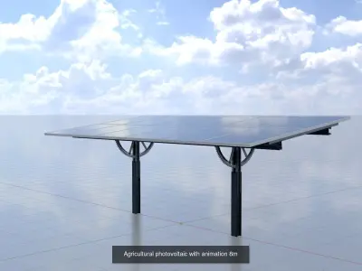 Agricultural photovoltaic solar plants Animated versions 3D Model Pack