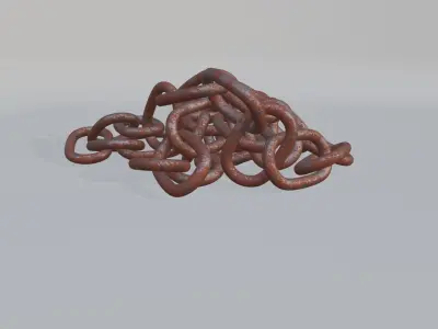 Old Rusty Chain on the ground Texture