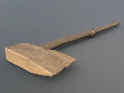 Axe - Wood Low-poly 3D model