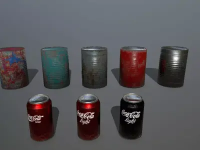coke can Low-poly 3D model