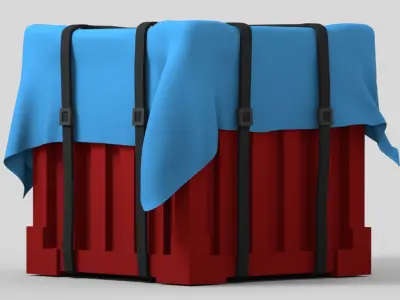 Pubg Airdrop With Parachute 3D model
