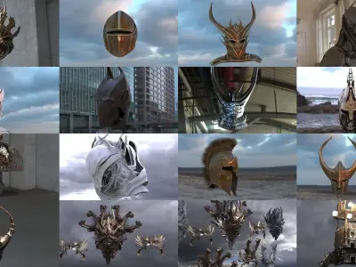 Helmet collection 1 lord of rings mask 3D Model Pack