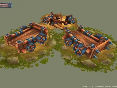 Siege Weapons Pack Low Poly - LITE Low-poly 3D model