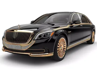 Luxury Jeweled Maybach Sedan Low-poly 3D model