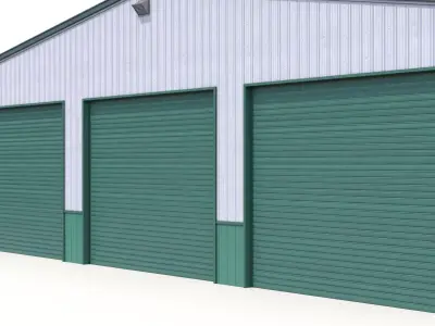 Industrial Building 55 Low-poly 3D model