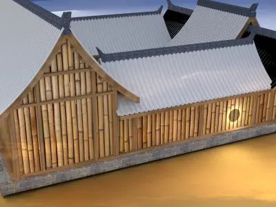 Chinese ancient  house   3D model 5