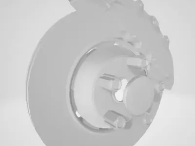 animated disc break 3D model