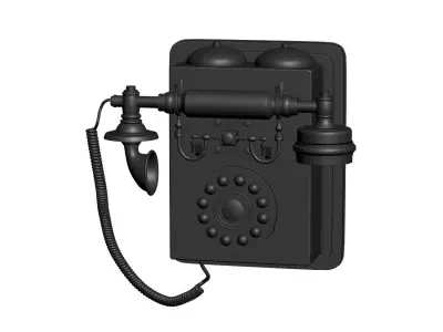 Retro phone 3D print model