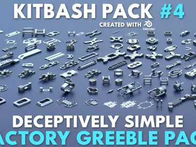 Factory Greeble Kitbash Pack 4 3D model