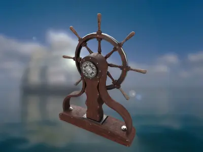 Ship steering wheel Ship Wheel 3D model Low-poly Low-poly 3D model