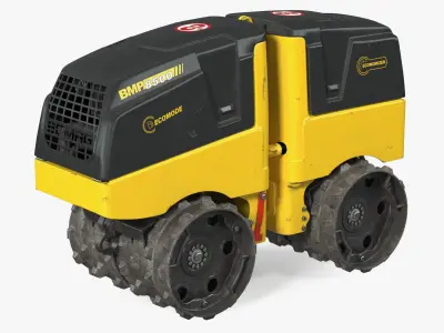 Trench Roller Bomag BMP 8500 Dirty 3D model
