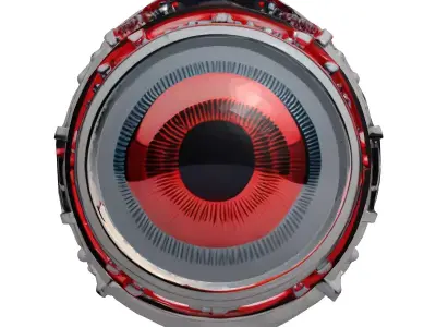 Futuristic Cybernetic Eye Implant 3D model