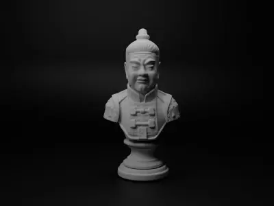 Chinese Terracotta Soldier Bust Chess 3D print model purchase