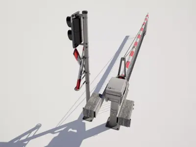 Railway Crossing Barrier  3D model