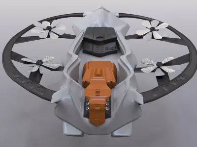  futuristic drone for civilian and military 3D model