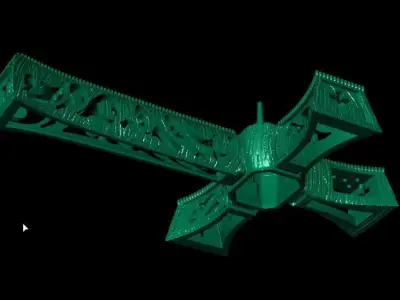 Jesus Cross pendant theme 6 3D print model