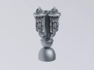 Scifi Chemical Cell Propulsion Engine Concept 3D model