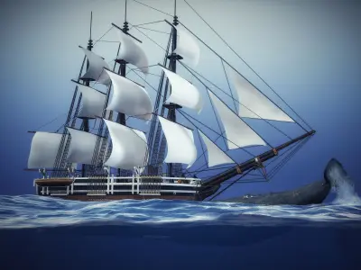 The Whale and The Ship  3D model